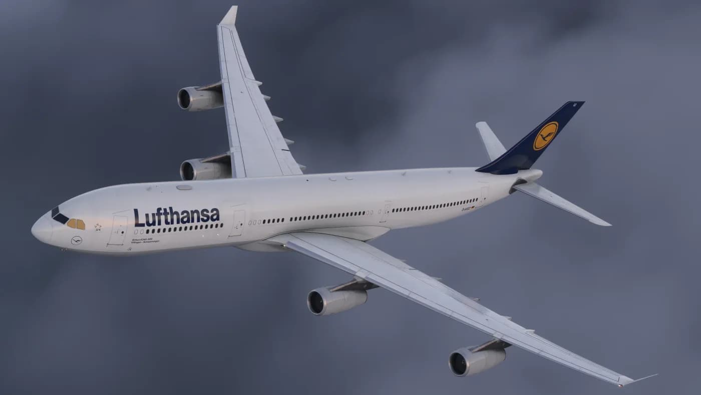 IniBuilds Airbus A340-300 pour MSFS 2024 : quatre moteurs pour les vols long-courriers