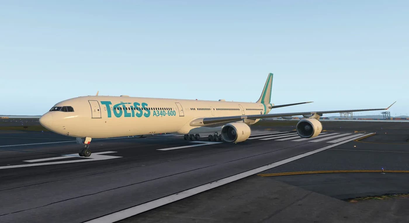 Airbus A340-600 بواسطة ToLiss مقابل X-Plane 11/12