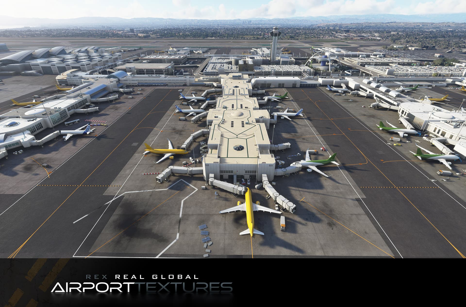 REX - TEXTURE AEROPORTUALI REALI GLOBALI MSFS