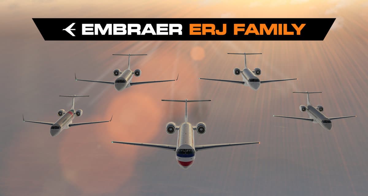 Rodzina ERJ autorstwa X-Crafts dla X-Plane 11/12